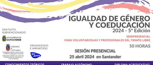 Banner del curso sobre Igualdad y Coeducación 2024